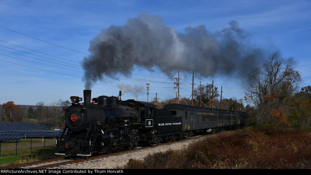 BRW 60 leads the "Pumpkin Express" as it heads to Pumpkin Jct